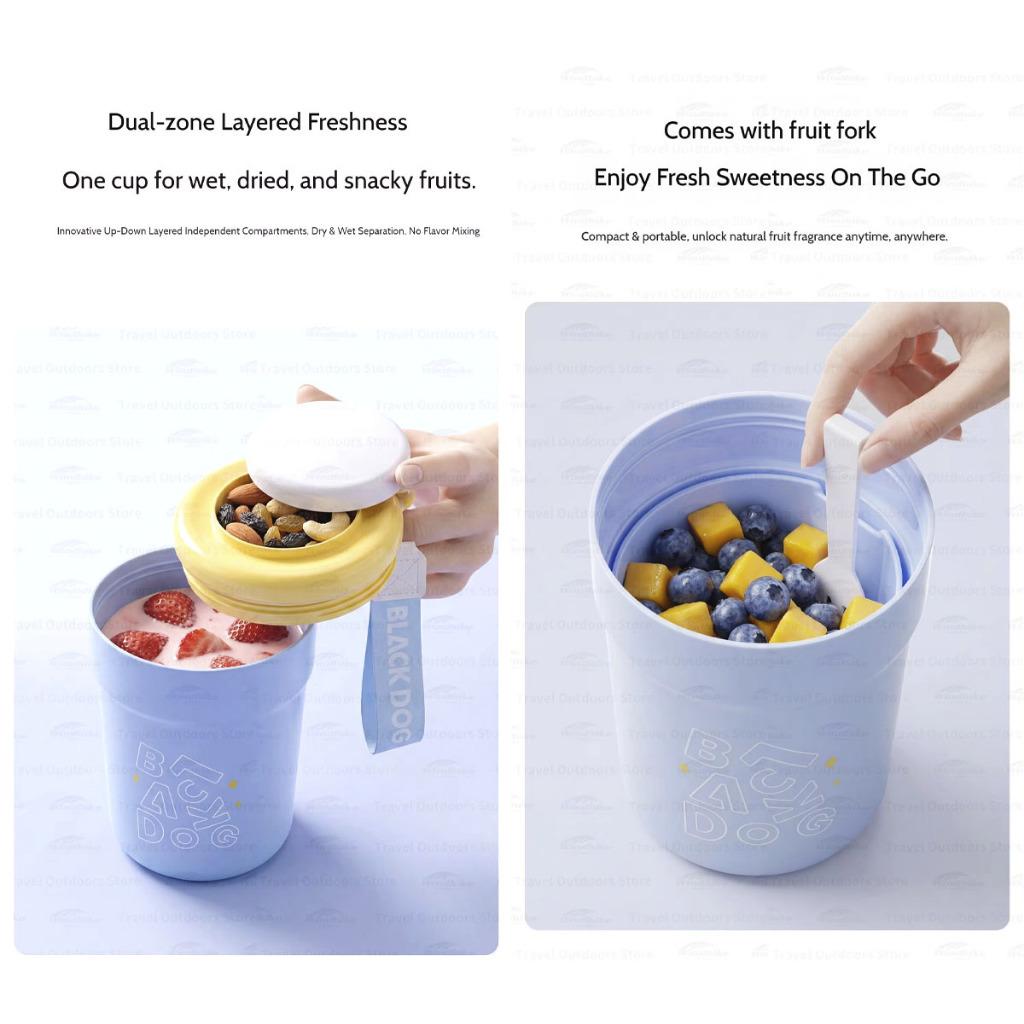 Blackdog Thermos Cup Double Layer Cup For Fruit Coffee Ice Pack Fork Keep Warm Cold Outdoor Camping Picnic CBD2650CF013