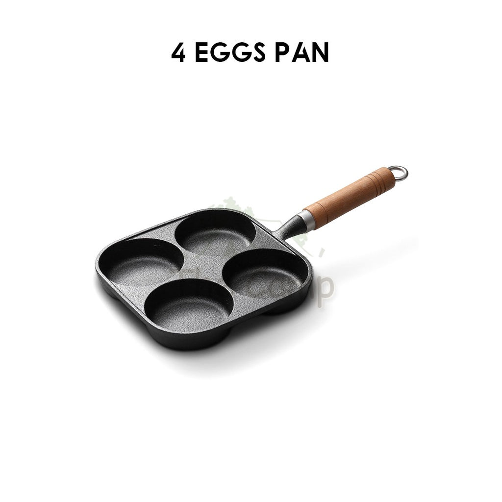 Cast Iron Skillet Grill Pan Frying Egg Pan Non Stick Square Steak Pan Camping Picnic No Coating Silicone Handle Grip