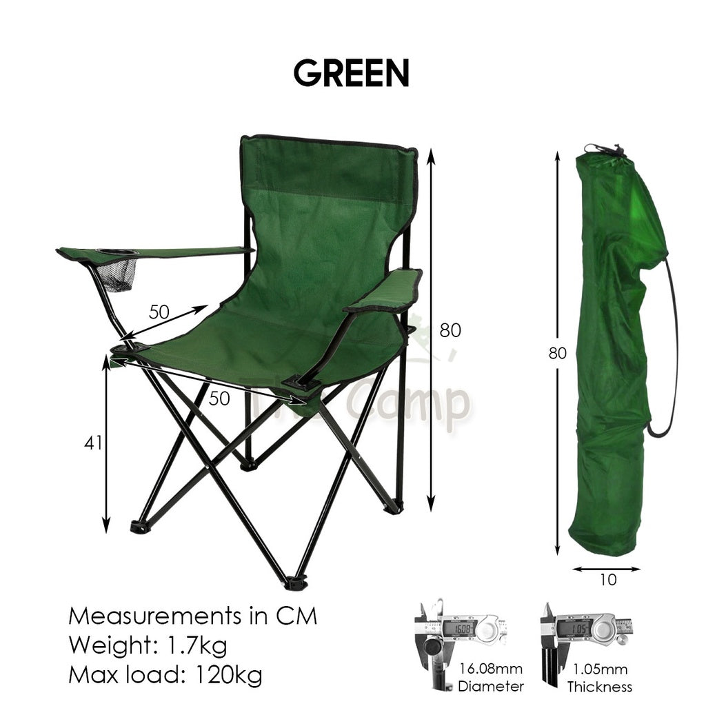 Camping XL Foldable Chair Portable Stool Large Sturdy Light Lightweight Canvas Hiking Family