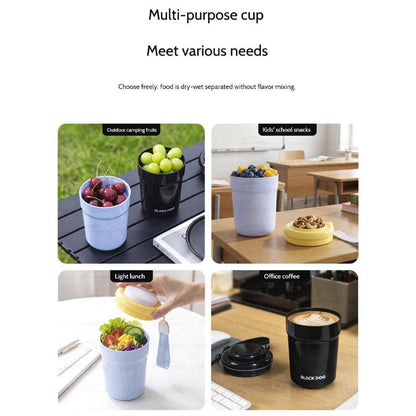 Blackdog Thermos Cup Double Layer Cup For Fruit Coffee Ice Pack Fork Keep Warm Cold Outdoor Camping Picnic CBD2650CF013