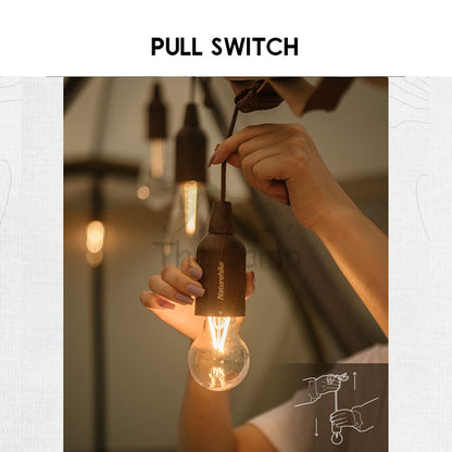 Naturehike Camping Pull Switch LED Light USB / AAA Battery Hanging Lantern Tent Lamp Portable Outdoor IP44 Waterproof