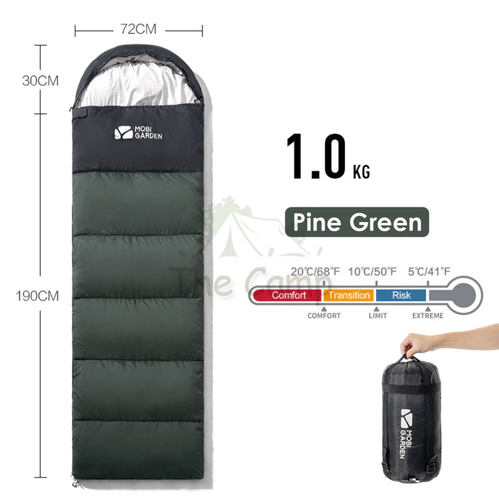 Mobi Garden Sleeping Bag with Hood Ultralight Portable Outdoor Camping Hiking Light Weight Naturehike