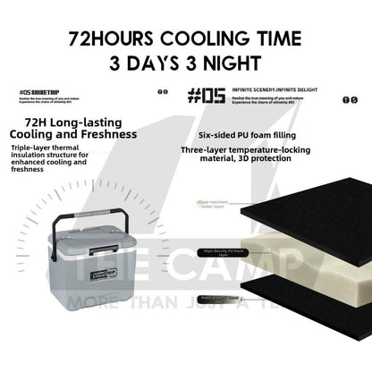 Shinetrip Cooler Box Portable Ice Box 16L 22L Spring Locking 72 hours Cooling Outdoor Camping Peti Ais A608