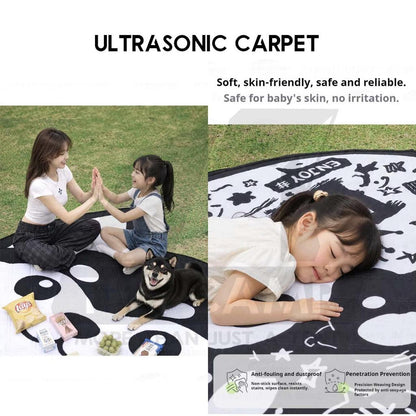 Blackdog Ultrasonic Carpet Picnic Mat Black Doggy Cute Portable Waterproof Outdoor CBD2650WS020 CBD2650201010
