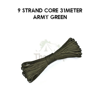 9 / 10 Strand Core 4mm 31m 100m Paracord Rope Parachute Cord Military Standard Lanyard Flysheet Tarp Tent Camping Survi