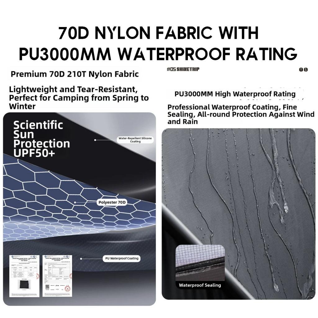 Shinetrip Conqueror Tunnel Tent 7 series Aluminium 70D Premium Nylon Fabric PU3000mm 17m2 Khemah A603