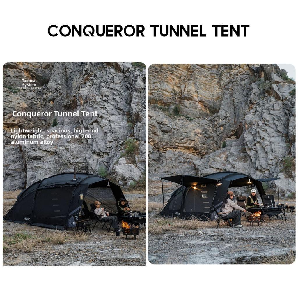 Shinetrip Conqueror Tunnel Tent 7 series Aluminium 70D Premium Nylon Fabric PU3000mm 17m2 Khemah A603
