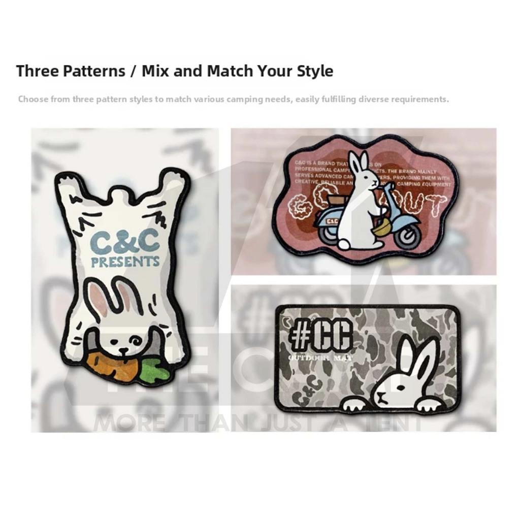 CC Carpet Faux Cashmere Material Unique Rabbit Design Outdoor Camping Tent Mat Rug Soft and Comfortable