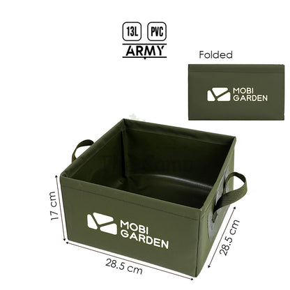 Mobi Garden Camping Foldable Water Bucket Portable Waterproof Square 13 L Litre Outdoor Gear Equipment Naturehike