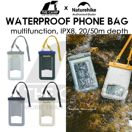 Naturehike Mobile Phone Waterproof Handphone Bag Touchable Screen Dry Bag Diving Floating 20m 50m IPX8 CNK2300BS015