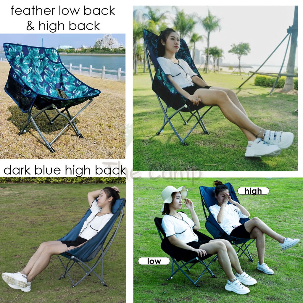 Camping Folding Chair High & Low Back Outdoor Portable Foldable Picnic Moon Chair Aluminium Alloy Lightweight Naturehike