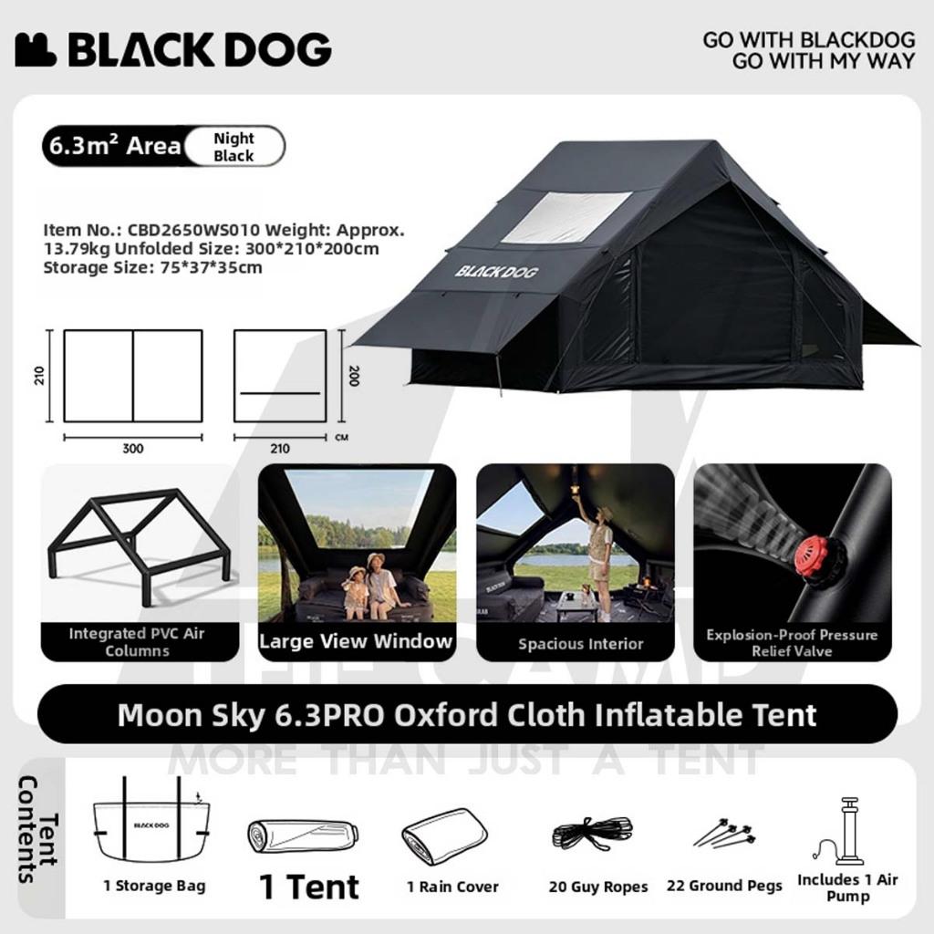 Blackdog MoonSky 6.3 Air Tent Pro / Base Double Layer PU3000mm Skyroof Inflatable Khemah Angin CBD2650WS010