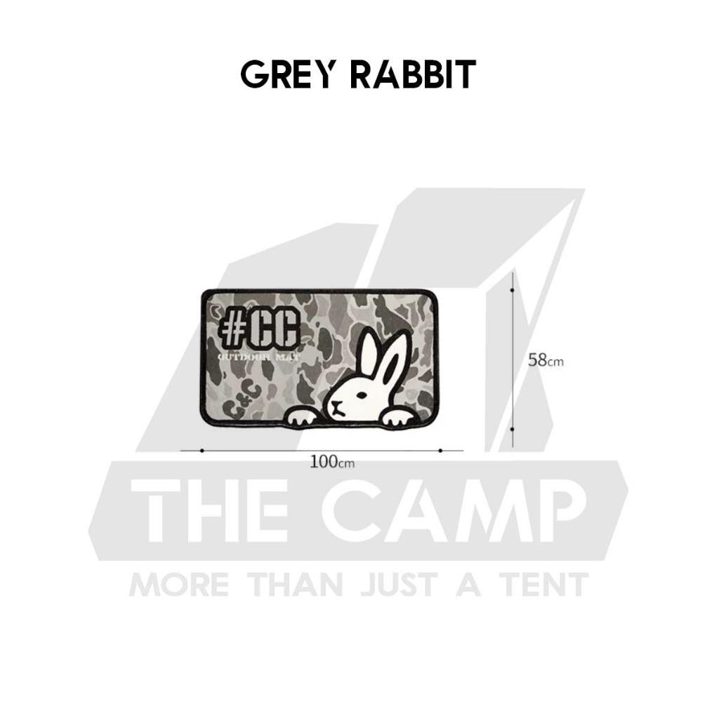 CC Carpet Faux Cashmere Material Unique Rabbit Design Outdoor Camping Tent Mat Rug Soft and Comfortable