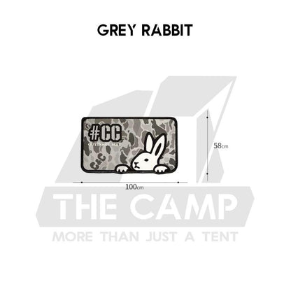 CC Carpet Faux Cashmere Material Unique Rabbit Design Outdoor Camping Tent Mat Rug Soft and Comfortable
