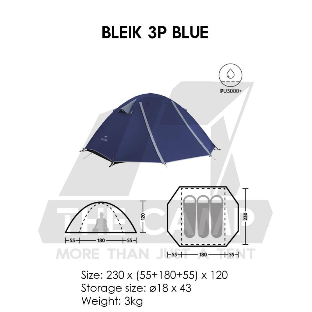 Naturehike Bleik Series Tent 2-3 Person 2pax 3pax Waterproof Ultralight Hiking UPF50 Outdoor Camping Khemah CNK2550WS038
