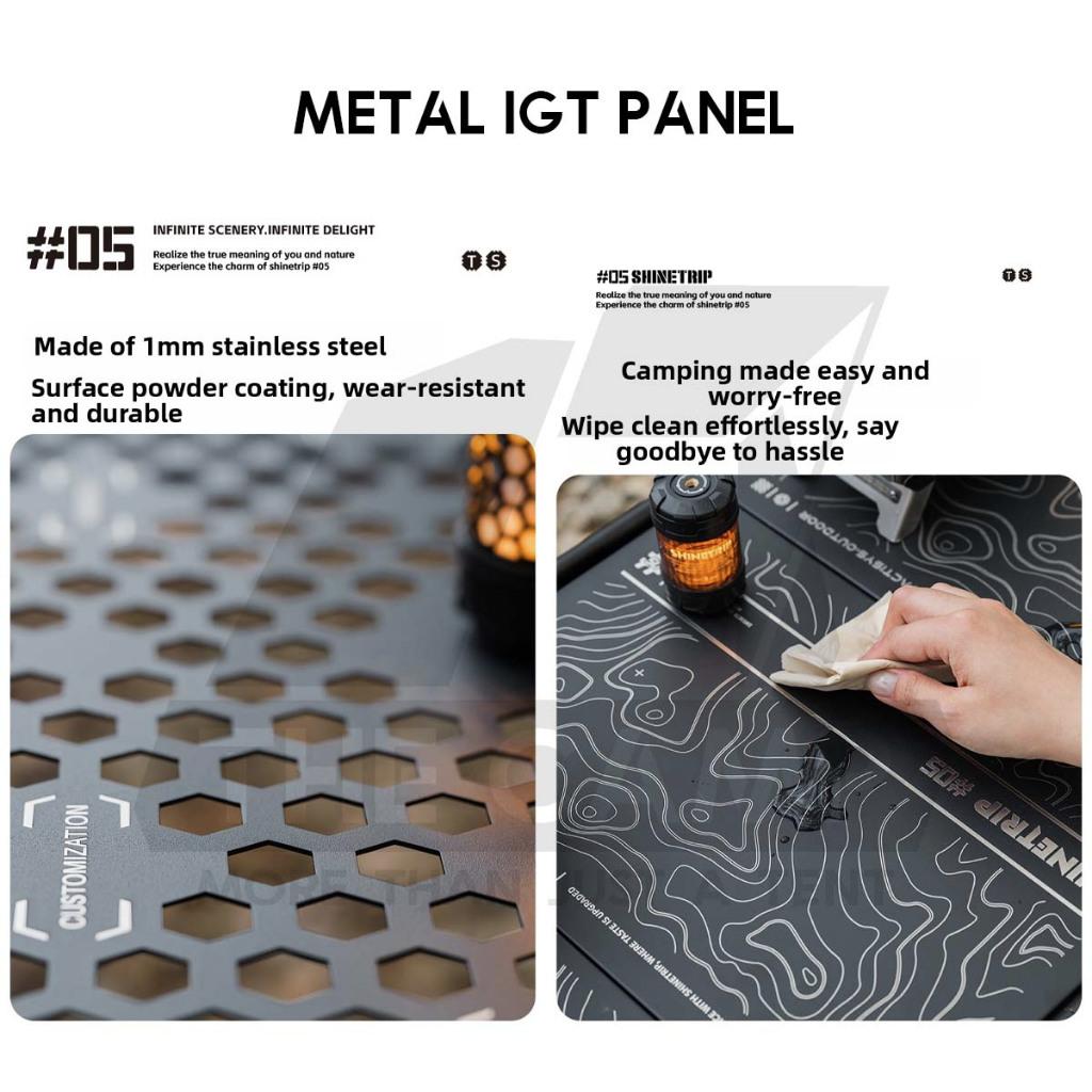Shinetrip IGT Panel Metal Version 1 Unit Half Unit Plate for IGT Table Outdoor Camping Modular Meja A454