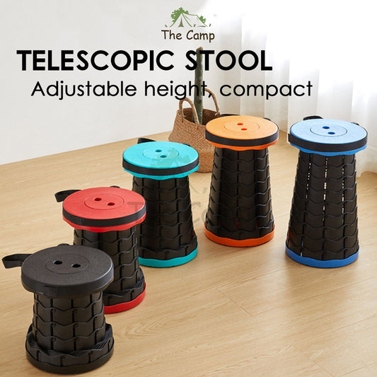 Heavy Duty Telescopic Portable Stool Camping Chair Lightweight Retractable Collapsible Folding Foldable Fishing Outdoor