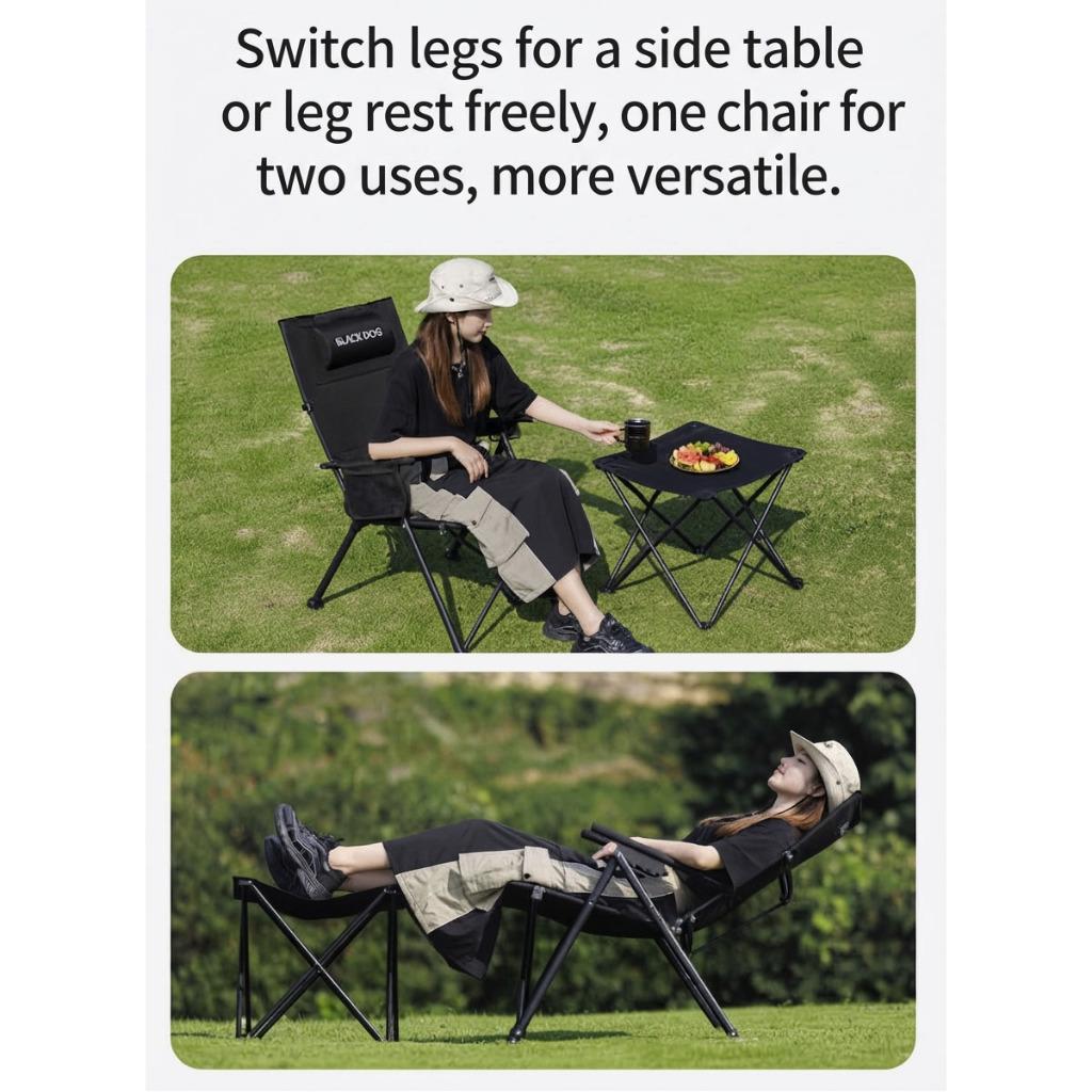 Blackdog Modular Lounge Chair Recliner Stool Foot Rest Folding Adjustable Chair Reclining Outdoor Camping CBD2650JJ016