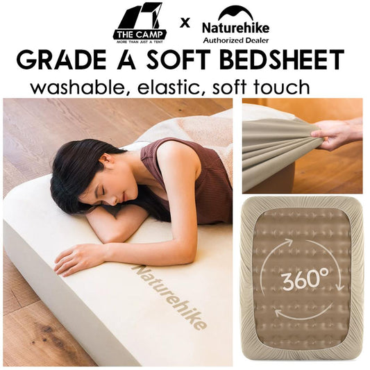 Naturehike Bedsheet 25cm 38cm 45cm Bed Cover Single Double Triple Mattress Camping Tilam Angin Cadar CNK2650PJ013
