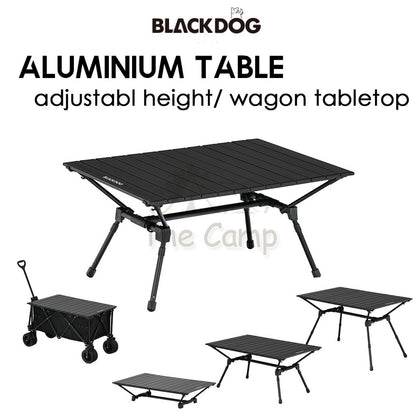Blackdog Adjustable Aluminium Alloy Folding Table Foldable Wagon Table Top Tabletop Black Tent Pole Tarp Camping Chair
