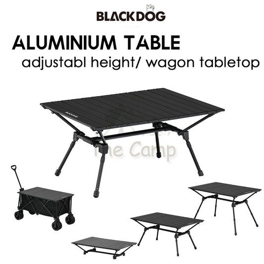 Blackdog Adjustable Aluminium Alloy Folding Table Foldable Wagon Table Top Tabletop Black Tent Pole Tarp Camping Chair