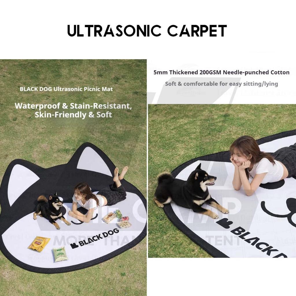 Blackdog Ultrasonic Carpet Picnic Mat Black Doggy Cute Portable Waterproof Outdoor CBD2650WS020 CBD2650201010
