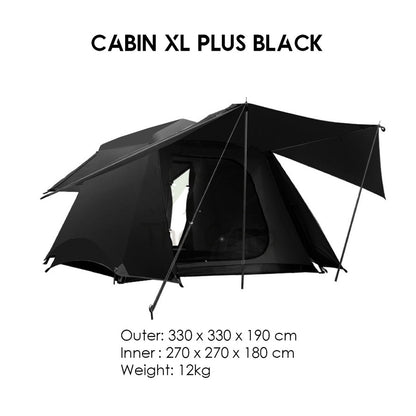 Vidalido Camping Cabin Tent Plus XL Automatic Setup Large Space 2 3 4 People Quick Fast Silver Coated Rainproof UPF50+