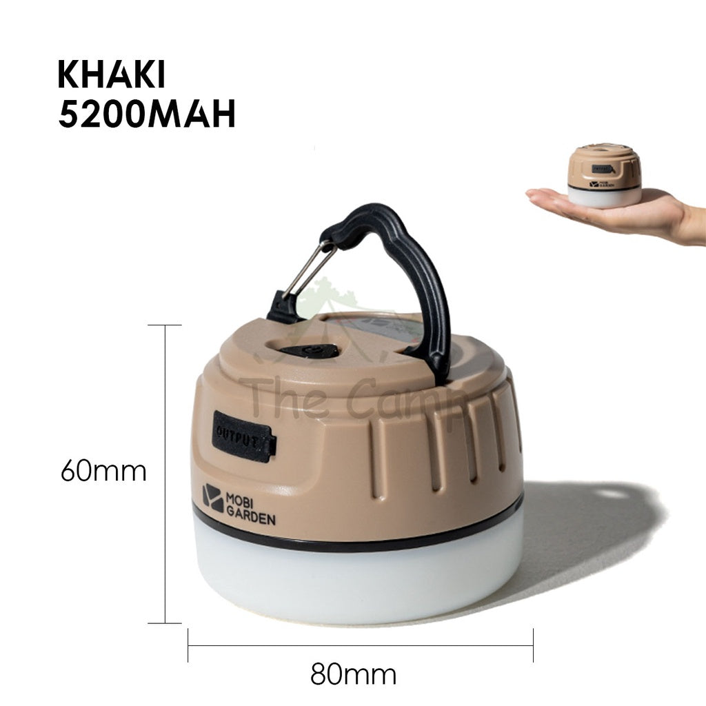 Mobi Garden Camping LED Lamp Portable Light Waterproof Powerbank 5200mAh Magnetic Base Outdoor Gear Equipment Naturehike