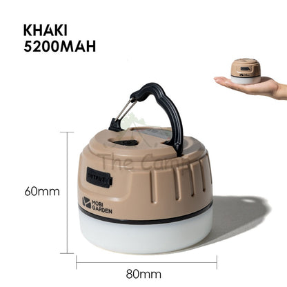 Mobi Garden Camping LED Lamp Portable Light Waterproof Powerbank 5200mAh Magnetic Base Outdoor Gear Equipment Naturehike
