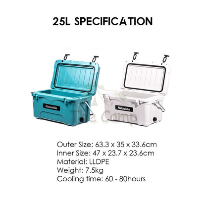 Naturehike Portable Extreme Cooler Box Ice Box Camping Outdoor Picnic Refrigerator Storage Box 25L 50L Freezer