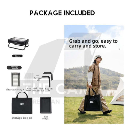 Naturehike Misty Desktop BBQ Grill Charcoal Rack Portable Grill Folding Grills Stove Barbecue CNK2650CF011