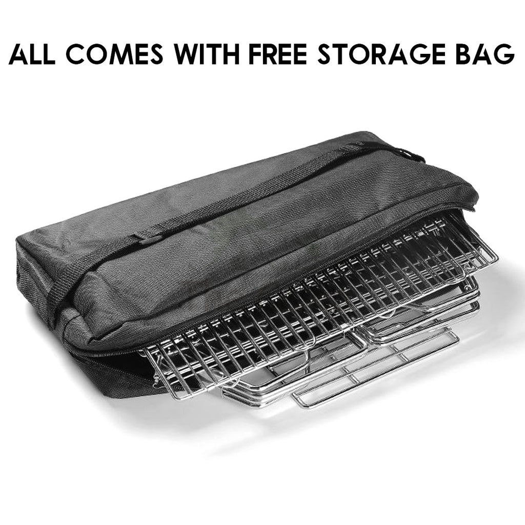 Portable Stainless Steel BBQ Rack Foldable Grill Barbeque Grill Table Camping Picnic