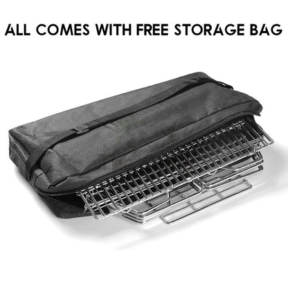 Portable Stainless Steel BBQ Rack Foldable Grill Barbeque Grill Table Camping Picnic