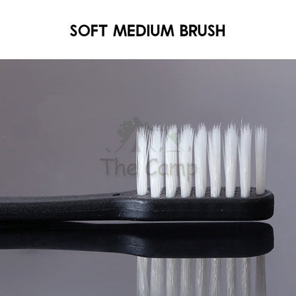 Luxury Elegant Disposable Toothbrush Set Dental Kit with Toothpaste Premium Set For Airbnb Hotel Camping Rose Gold Black