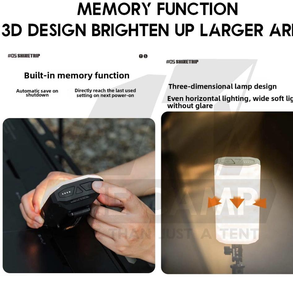 Shinetrip Light of Dawn Camping Light 20000mah Multipurpose Tripod Lamp Outdoor Hanging Lampu Cerah Tahan Lama A603