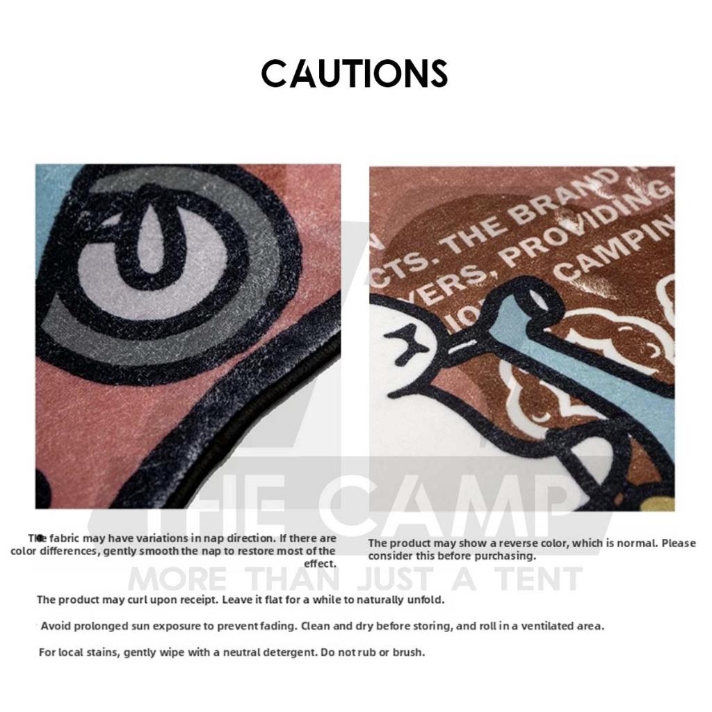CC Carpet Faux Cashmere Material Unique Rabbit Design Outdoor Camping Tent Mat Rug Soft and Comfortable