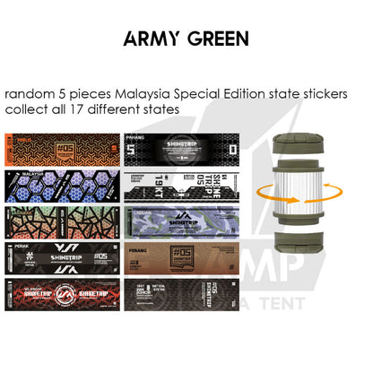 Shinetrip 19 Tornado Light Rotating Lamp Outdoor Camping Tactical Style Free Sticker Tripod Magnet Hanging Lanyard Strap