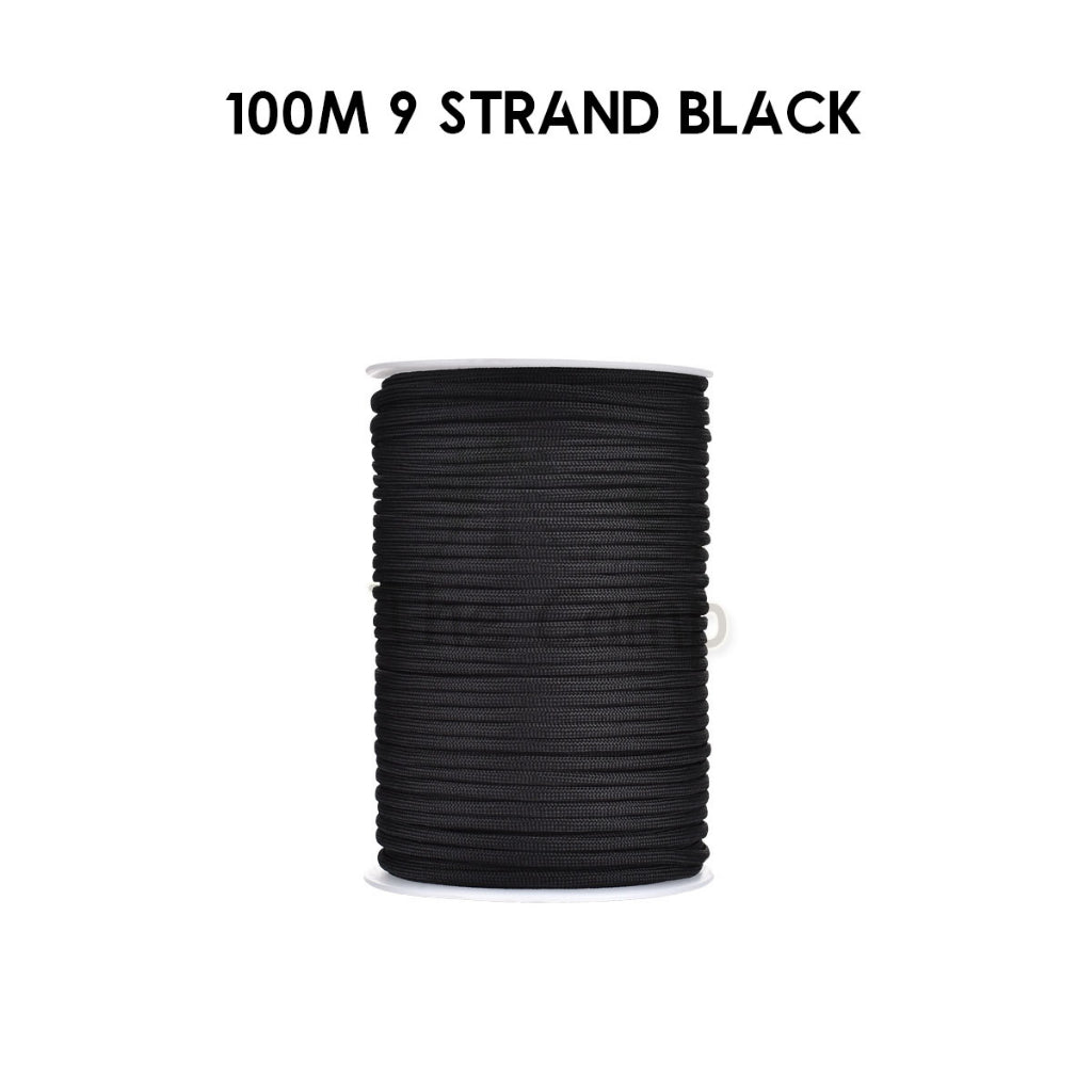 9 / 10 Strand Core 4mm 31m 100m Paracord Rope Parachute Cord Military Standard Lanyard Flysheet Tarp Tent Camping Survi