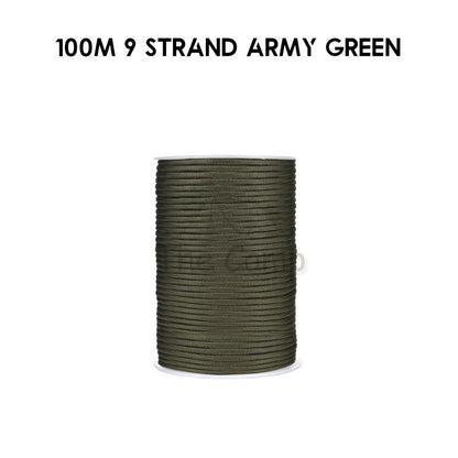 9 / 10 Strand Core 4mm 31m 100m Paracord Rope Parachute Cord Military Standard Lanyard Flysheet Tarp Tent Camping Survi