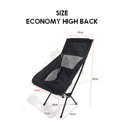 Camping Foldable Moon Chair High & Low Back Outdoor Folding Portable Picnic Aluminium Alloy Lightweight Naturehi