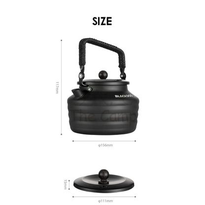 Blackdog Kettle 1.3L Camping Outdoor Water Cerek Aluminum Alloy Black Teko Teapot Plate Stove Sierra Cup BD-CJ002