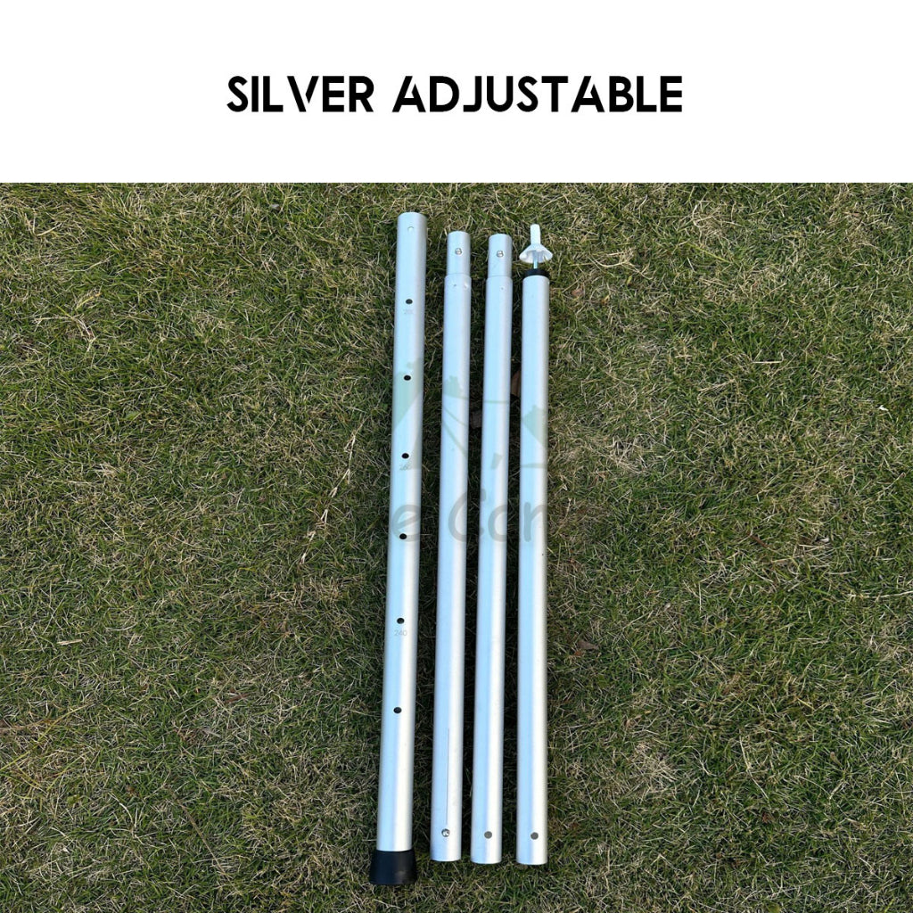 Camping Flysheet Tarp Pole 32mm Heavy Duty Fixed Rod Tent Aluminium Long 2.8m Stand Awning Canvas Canopy Tiang