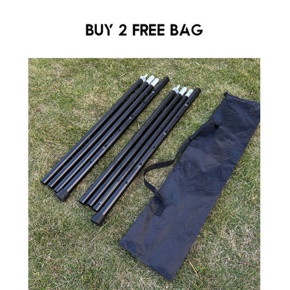 Camping Flysheet Tarp Pole 32mm Heavy Duty Fixed Rod Tent Aluminium Long 2.8m Stand Awning Canvas Canopy Tiang