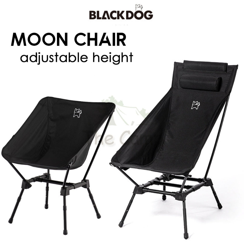 Blackdog Adjustable Height Moon Chair Foldable Folding Camping Outdoor Tent Table Flysheet Black BD-YLY003 BD-YLY002