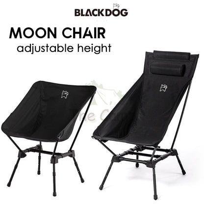 Blackdog Adjustable Height Moon Chair Foldable Folding Camping Outdoor Tent Table Flysheet Black BD-YLY003 BD-YLY002