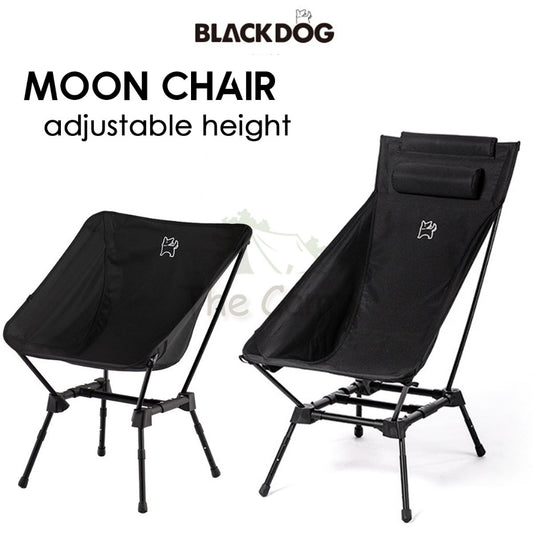 Blackdog Adjustable Height Moon Chair Foldable Folding Camping Outdoor Tent Table Flysheet Black BD-YLY003 BD-YLY002