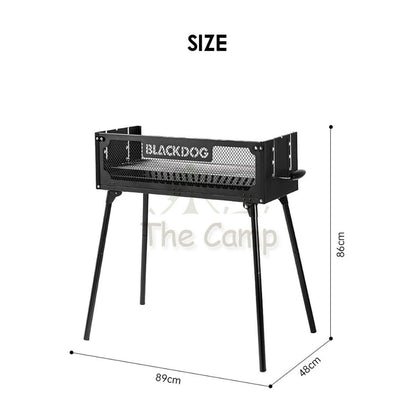 Blackdog Portable Camping BBQ Grill Rack Stand Outdoor Folding Charcoal Stove Firepower Adjustable Iron Oven BD-SKL003
