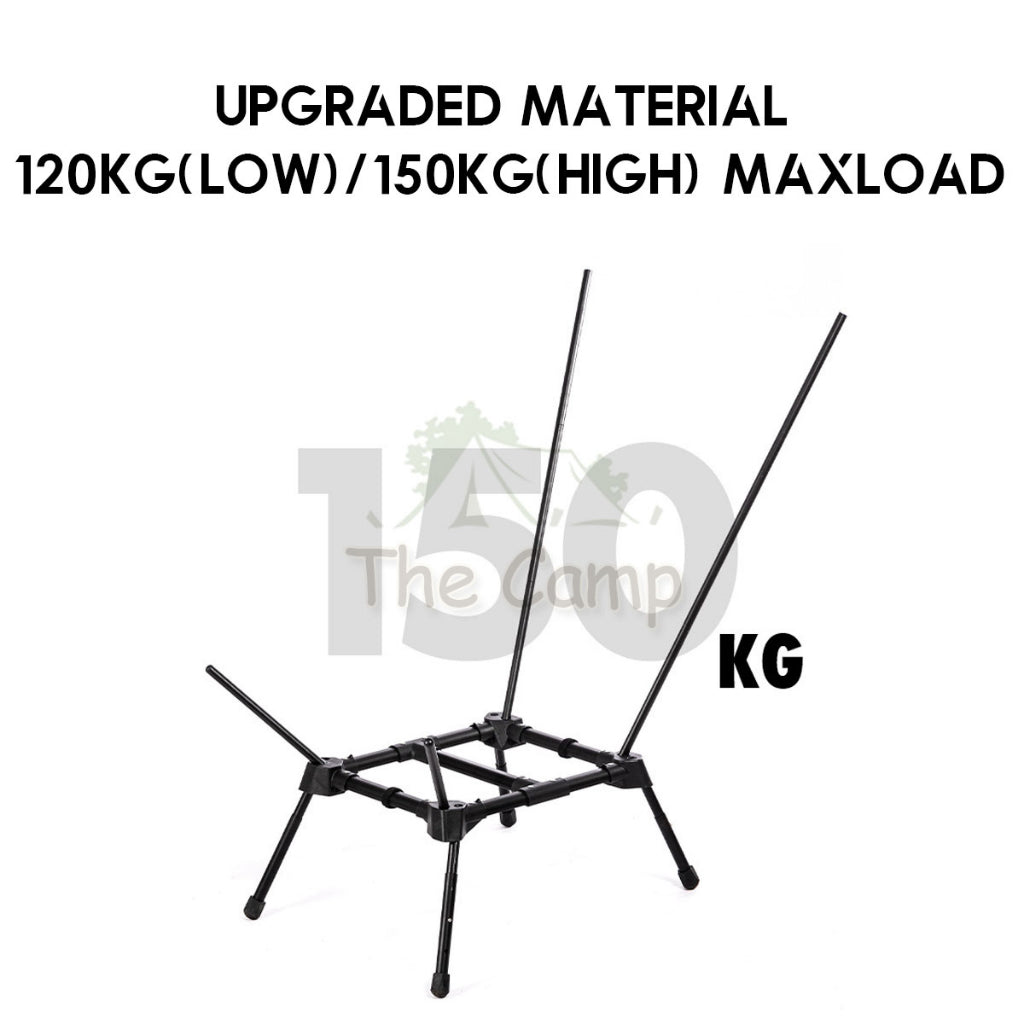 Blackdog Adjustable Height Moon Chair Foldable Folding Camping Outdoor Tent Table Flysheet Black BD-YLY003 BD-YLY002