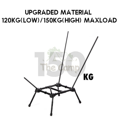 Blackdog Adjustable Height Moon Chair Foldable Folding Camping Outdoor Tent Table Flysheet Black BD-YLY003 BD-YLY002