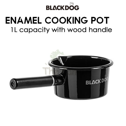 Blackdog Outdoor Enamel Cooking Pot 1L High Temperature Resistant Cook Pan Bowl Plate Cup Kettle BD-YC010